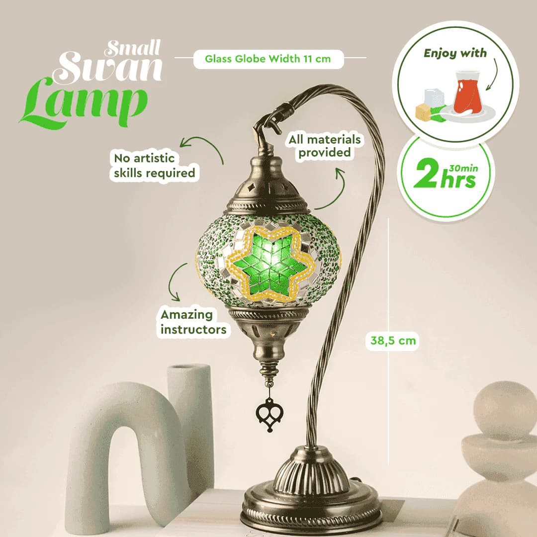 Swan Neck Mosaic Lamp